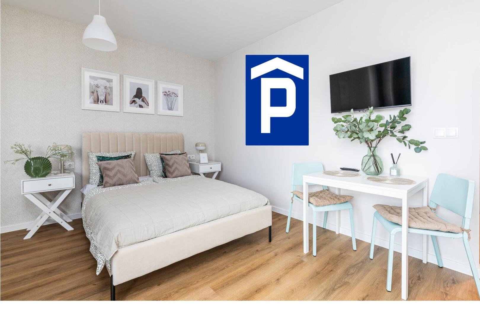 Superapart Wilenska Studio Z Parkingiem Warschau Zimmer foto