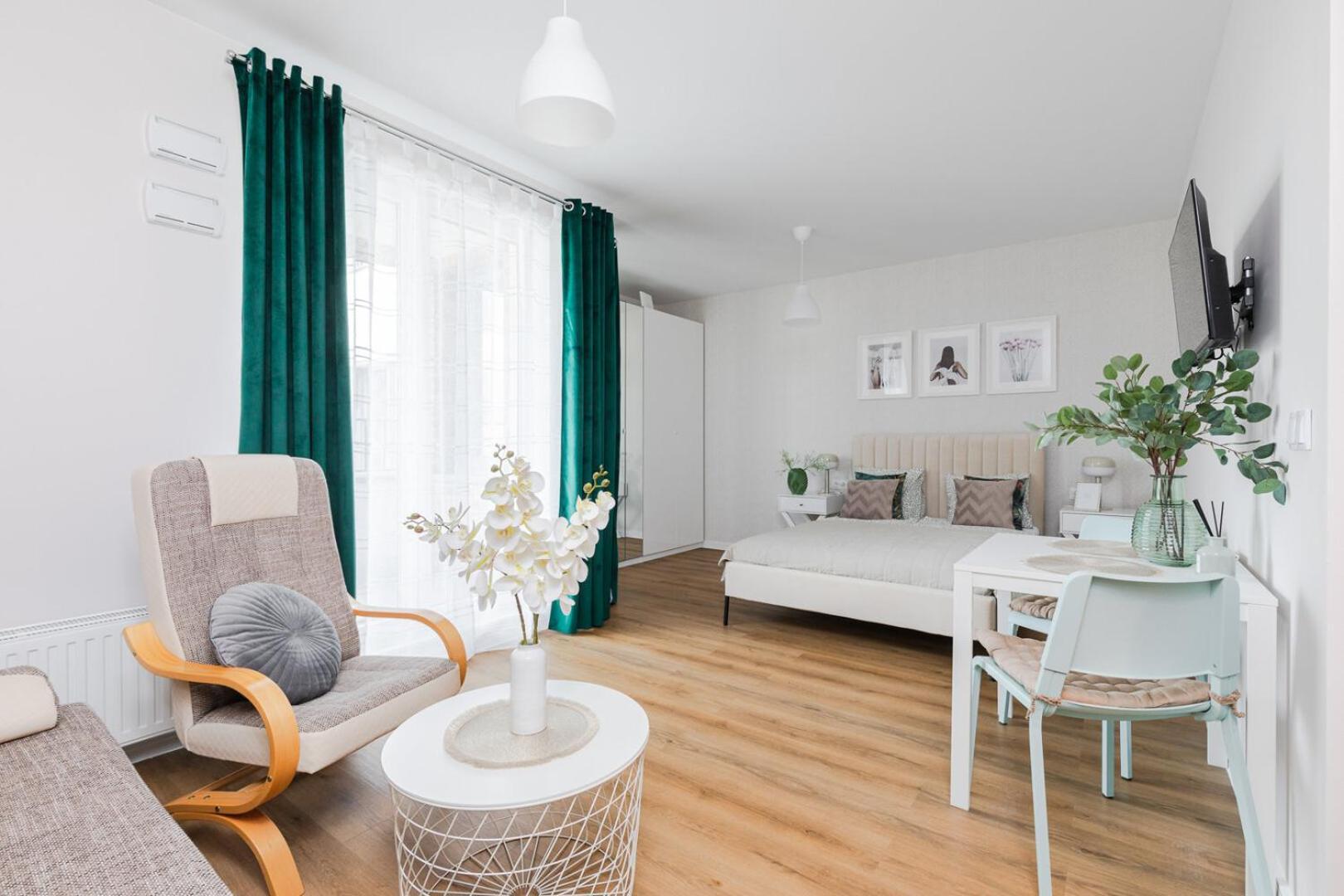 Superapart Wilenska Studio Z Parkingiem Warschau Zimmer foto